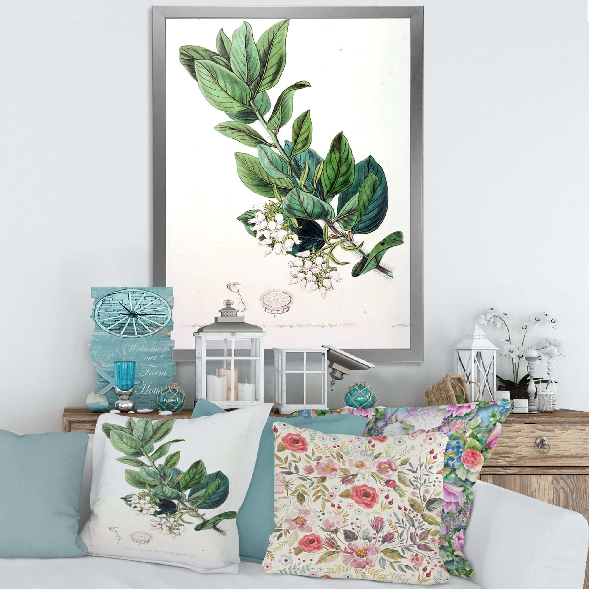 Designart 'Ancient Botanicals XX' Traditional Framed Art Print