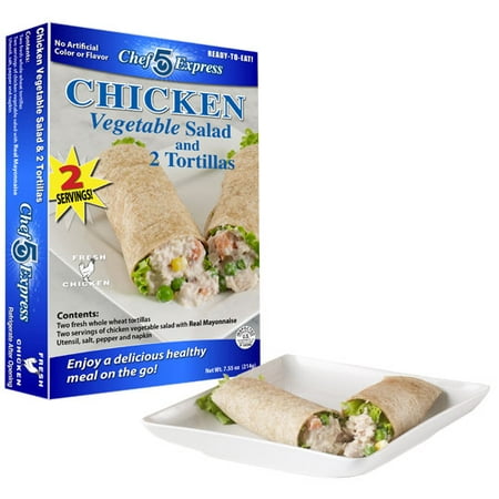(2 Pack) Chicken Vegetable Salad Wrap Kit