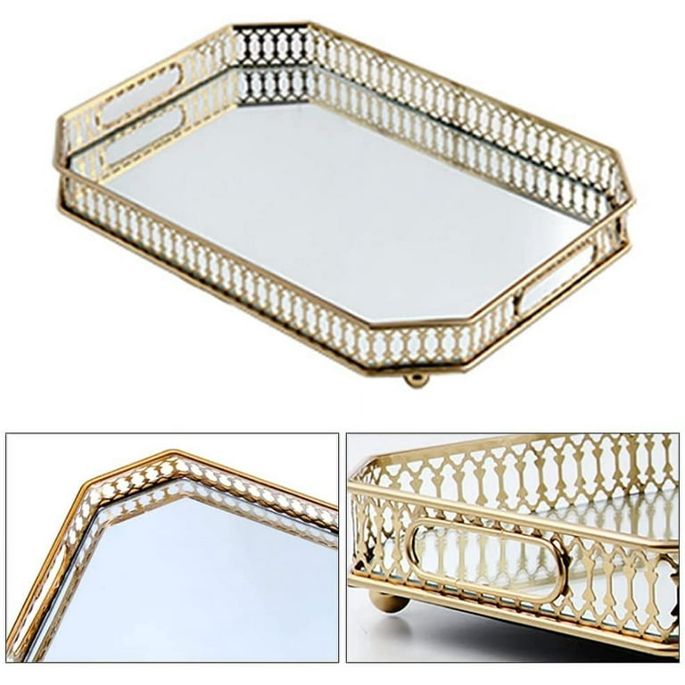 slim fit dress slacks Fancy Perfume Square Mirror Trays for Dresser – HAKAN main image 1