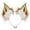 Brown White, variant on Jiibva Faux Fur Fox Wolf Ears Headband Handmade Furry Animal Ear Hairband Women Men Head Accessories for Halloween Party