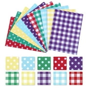 Naler 60 Sheets Dots & Buffalo Plaid Tissue Paper Rainbow Color Tissue Paper for Gift Wrapping Birthday Party Wedding Christmas Holiday Decoration, 14x20 Inch