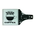 thumbnail image 2 of Galaxy Cutting Board, Come to the Dark Side We Have Coffee Funny Words Space Clash Between Black White, Tempered Glass Cutting and Serving Board, Wine Bottle Shape, Black White, by Ambesonne, 2 of 5