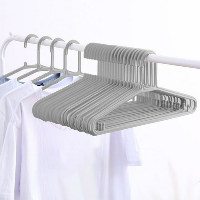 Xihbxyly Perchas Antideslizantes (20 Unidades), Hombros Antimarcas, Gancho Pequeño Resistente Al Viento, Diseño Compacto, Opciones de Secado Versátiles, Organización Del Armario, Juego de 20, Gris y