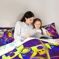 thumbnail image 5 of Gaming King Size Comforter Set - Gamer Comforter Bedding Sets, Gothic Halloween Spider Blue Yellow Purple Gamer Room Decor, 5 of 7