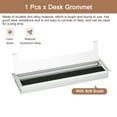 thumbnail image 3 of Uxcell Cable Hole Cover 265mm x 70mm Aluminum Alloy Rectangle Desk Grommet, Silver, 3 of 6