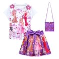 thumbnail image 1 of Nouvelle Robe de Cosplay pour Enfants Filles Impression 3D Manches Courtes Jupe Plissée avec Sac, 1 of 2