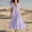 A_ Purple, variant on SMihono Summer Dress for Women 2025 Fashion Boho Ruffle Hem V Neck Vacation Dresses Casual Solid Loose Fit Flowy Swing Dress Pink XL