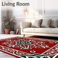 thumbnail image 2 of ODIKA 6'x9' Machine Washable Non-Slip Area Rug, Celtic Knot Medallion Sports Fan High Traffic Rug, Red, 669793, 2 of 7