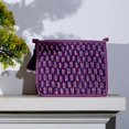thumbnail image 2 of Bolsa de maquillaje Huar acolchada de gran capacidad, resistente al agua, color morado, 2 of 5