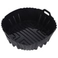 thumbnail image 1 of Greenadscape Panier Friteuse Pot en Silicone Lot de 1 Rond Noir Résistant à la Chaleur Antiadhésif pour Cuisson et Friture, 1 of 7