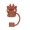 Brown, variant on Christmas Silicone Straw Covers - 10mm, Cute Cartoon Design, Dust-Proof/Splashproof, Reusable for Party Cups