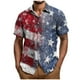 thumbnail image 2 of Blusa y camisa de manga corta con cuello vuelto Camisa casual para hombre Camisa de bolos vintage de manga corta Camisas de verano Camisa abotonada Blusa para hombre Poliéster, 2 of 5