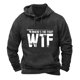 thumbnail image 2 of pstuiky hombres de manga larga, Sudadera con capucha y bolsillo de manga larga de color liso con estampado para hombre Tops de hombre m, 2 of 3