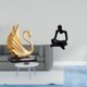 thumbnail image 2 of Colección De Estatuas Decorativas De Arte Moderno De Cisne Pensador, Escultura Abstracta De Animal Para Gabinete De Sala De Estar, Decoración Del Hogar, Artesanía Creativa, 2 of 8