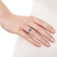 thumbnail image 6 of Vintage Beautifully Elegant Grey Fleur De Lis .925 Sterling Silver Cross Ring for Female Anniversary - 6, 6 of 6