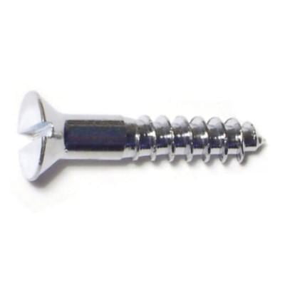 

#6 x 3/4 Brass Slotted Flat Head Wood Screws WSFB-172 (45 pcs.)
