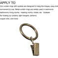 thumbnail image 4 of Metal Curtain Rings with Clips, 1.25 Inch, 24Pcs, Bronze Tone, 4 of 5