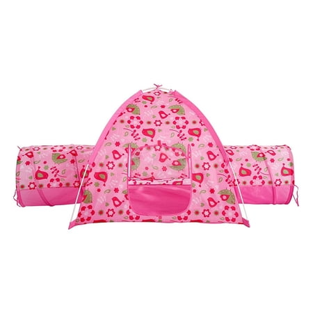 Kids Tent 2 Tunnel Playhouse Toddler Playground Toy Gift for Children