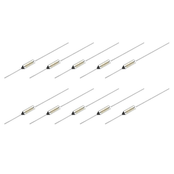 Uxcell 10Pcs Metal Temperature Thermal Fuse RY228 228 °C 442.4 °F 10A 250V Cutoff Thermal Fuse