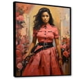 thumbnail image 2 of Designart "Pink and Black Fashion Beauty" Fashion Framed Wall Art - Glam Pink Dior Entryway Framed Wall Art Print, 2 of 6