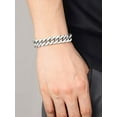 thumbnail image 3 of ChainsHouse Silver Cuban Link Bracelet for Men Chunky 8mm/12mm/17mm Width Men's Chain Bracelets Stainless Steel Punk Jewelry Gift, 3 of 9