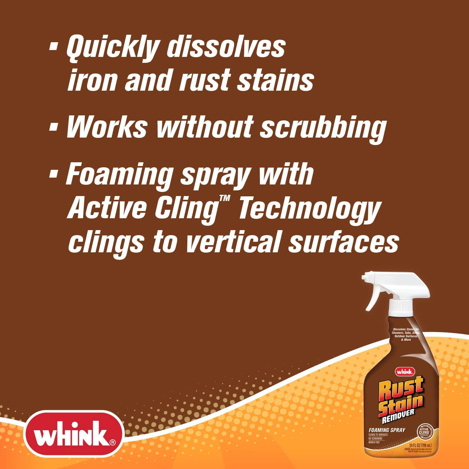Whink 24 oz. Rust Stain Remover Foaming Spray 349944