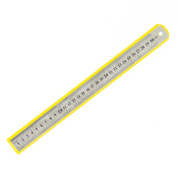 U.S. Solid Stainless Steel Metal Ruler, 12 inches, High Hardness, High Precision.