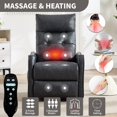 thumbnail image 3 of Power Lift Recliner Chair, Massage & Heat for Elderly, USB Charging, 155° Recline, Heavy Duty, Gray, 3 of 13