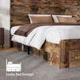 thumbnail image 4 of Wooden King Bed Frame with 49.9" Tall Headboard, Rustic Farmhouse Platform Bedframe with Wood Slat Support, No Box Spring Needed, Sturdy and Noise Free, Easy Assembly, Brown, 4 of 10