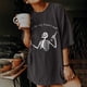 thumbnail image 1 of Pntutb Blusa de manga corta con estampado de calavera, sol y luna, estilo vintage, para mujer Pntutb Pntutb-3279, 1 of 9