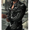 thumbnail image 1 of Camisas para hombre Camisas geométricas Camisas de manga larga suaves y cómodas Tops de talla extra grande de alta calidad XS-6XL, 1 of 6