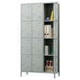 thumbnail image 6 of GangMei 12 Doors Metal Storage Locker Cabinet for Employees, Storage Locker for School Office Gym Bedroom, Industrial Steel Storage Locker with 12 Hooks, Assembly Required(Light Gray), 6 of 9