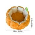 thumbnail image 3 of Pumpkin-Shaped Pet Bed Mat - Non-Slip Dog Cat Cushion Reversible Plush Sleeping Pad Washable Small Animal Bedding Seasonal Decor(L), 3 of 6