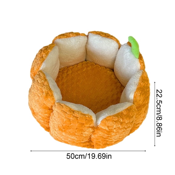 sruoe Dog Bed Medium Size Dog, Calming Dog & Cat Bed, Pumpkin Pet Warm Dog Bed, Extra Soft Pet Mat, Soft Dog Cage Bed Waterproof, Machine Washable Pet Bed, 19.7x8.85"