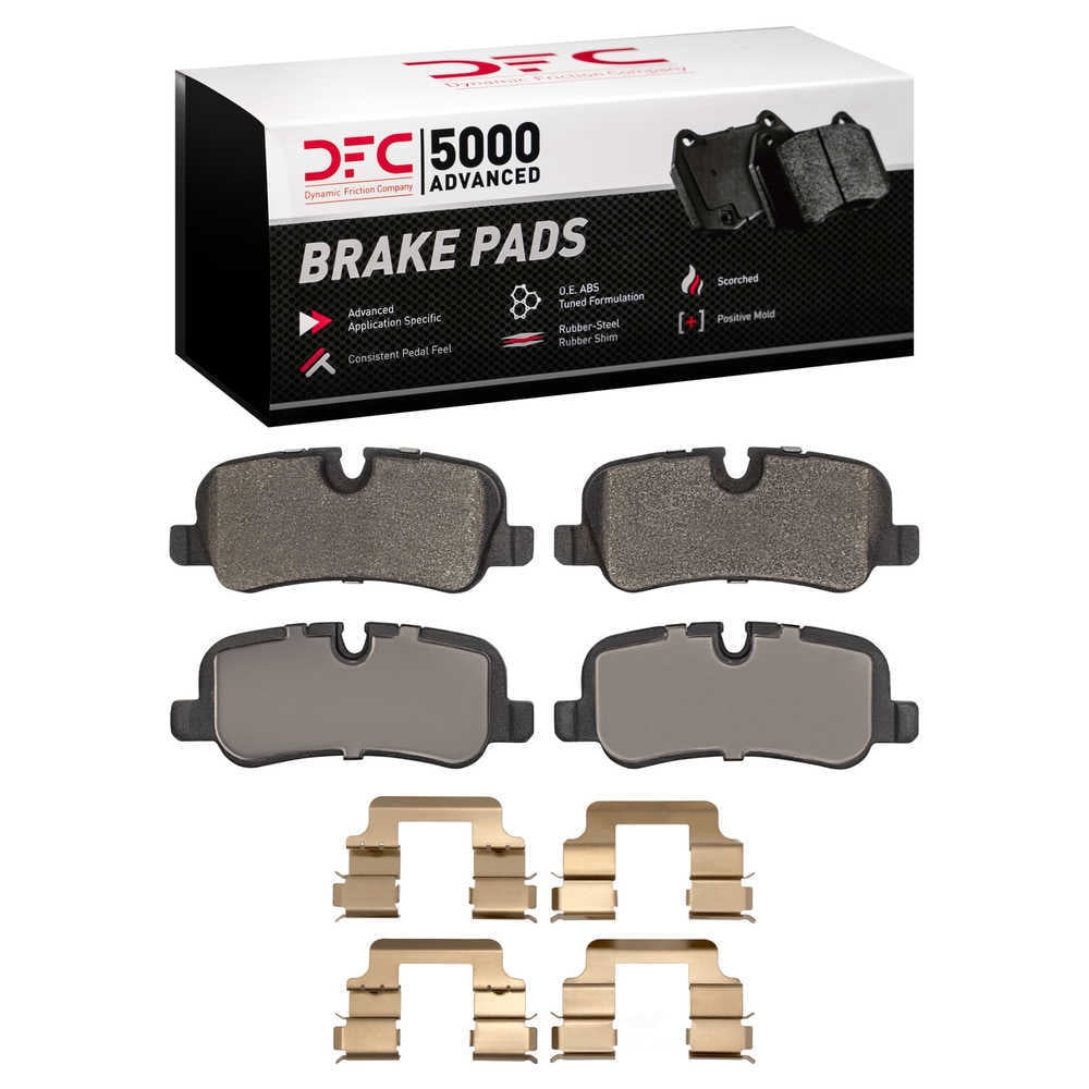Dynamic Friction Company 1551-1099-02 DFC 5000 Advanced Brake Pads - Low Metallic and Hardware Kit
