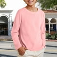 thumbnail image 5 of yocbz Boys Long Sleeve Shirts Kids Crewneck T Shirts Casual Tops Basic Tees Pink,7-8 Years, 5 of 7