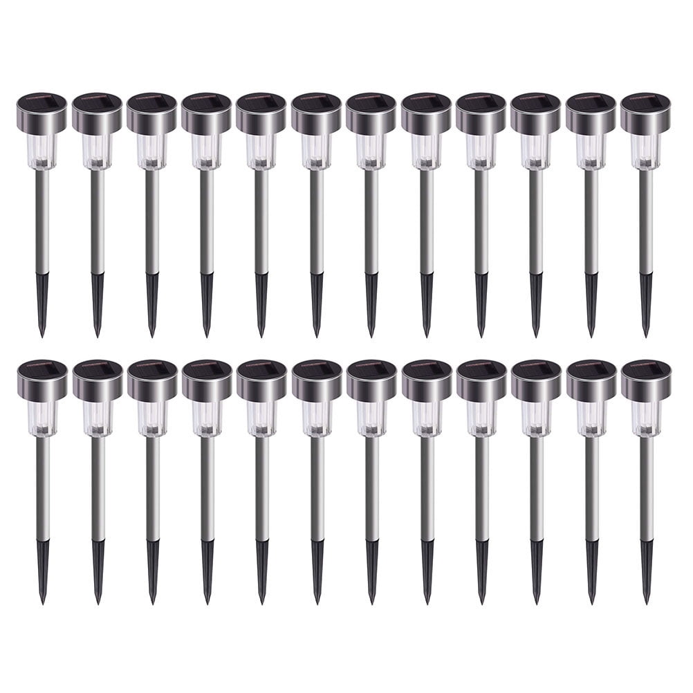 24Pack Solar Path Lights Outdoor,Solar Lights Outdoor Garden Led Light Landscape Pathway Lights for Patio Lawn Yard Driveway Walkway