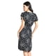 thumbnail image 3 of Vestido flores cintura smock Roman Fashion /Juvenil, 8867-12 (Negro flor) negro G, 3 of 5