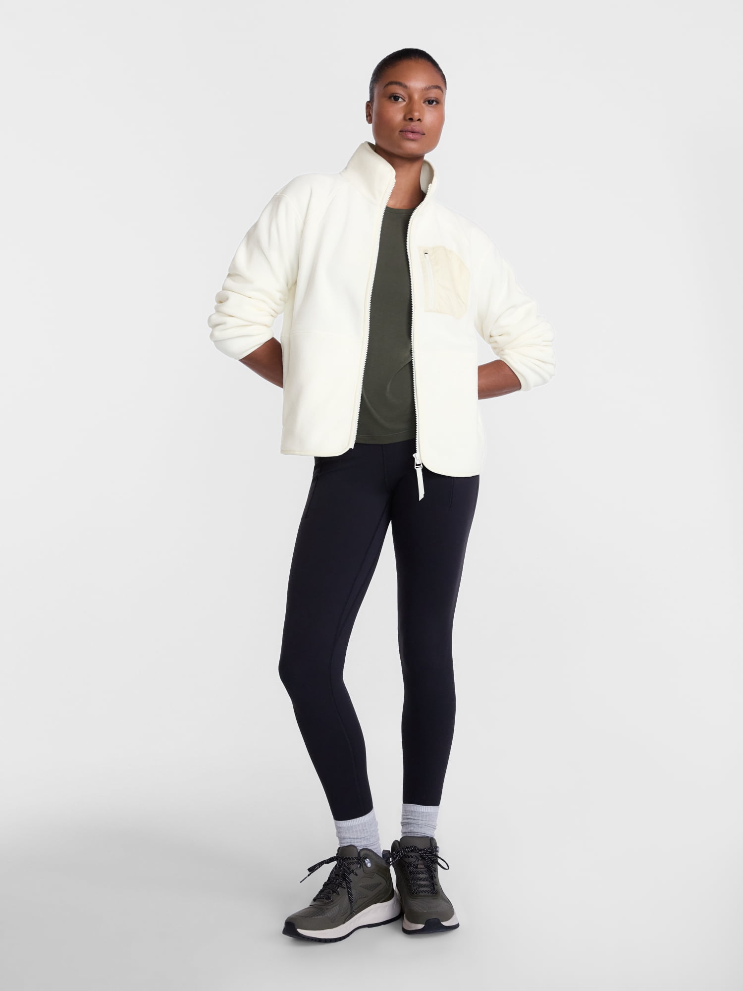 Ozark Trail Women's and Women's Plus Fleece Zip Up Jacket, Sizes XS-3X