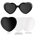 thumbnail image 2 of Heart Effect Glasses, 2 Pieces 3D Heart Glasses Diffraction Glasses for Carnival Music Outdoor Party Bar Fireworks (Black and Red), 2 of 5