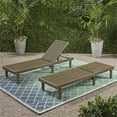 thumbnail image 4 of Afuera Living Contemporary Outdoor Wood Chaise Lounge in Gray (Set of 2), 4 of 11