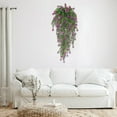 thumbnail image 6 of 29.9" Artificial Hanging Plants, Fake Outdoor Flowers Hanging Greenery Artificial Ivy Leaves, Faux Green Plastic Plants for Indoor Outdoor Home Garden Party Wall(Purple), 6 of 6