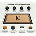 thumbnail image 4 of A1HC Black/Beige 18 in x 30 in Front Door Mat Coir PVC Classic Border Entryway Mat Heavy Duty Boot Scrapper Monogrammed Doormat, 4 of 7