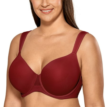 

AISILIN Women s Plus Size Bras T-shirt lightly lined Full Coverage Comfort Wide Strap