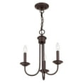 thumbnail image 3 of Livex Lighting Estate 3 Light Chandelier in Bronze, 3 of 9