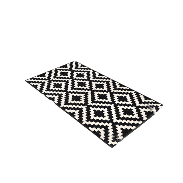 Yhmxh Decoración del baño Felpudo lavable, antipelusas, con estampado retro europeo, para puerta, alcantarillado, entrada, cocina, baño, antideslizante Gabinete de almacenamiento de baño