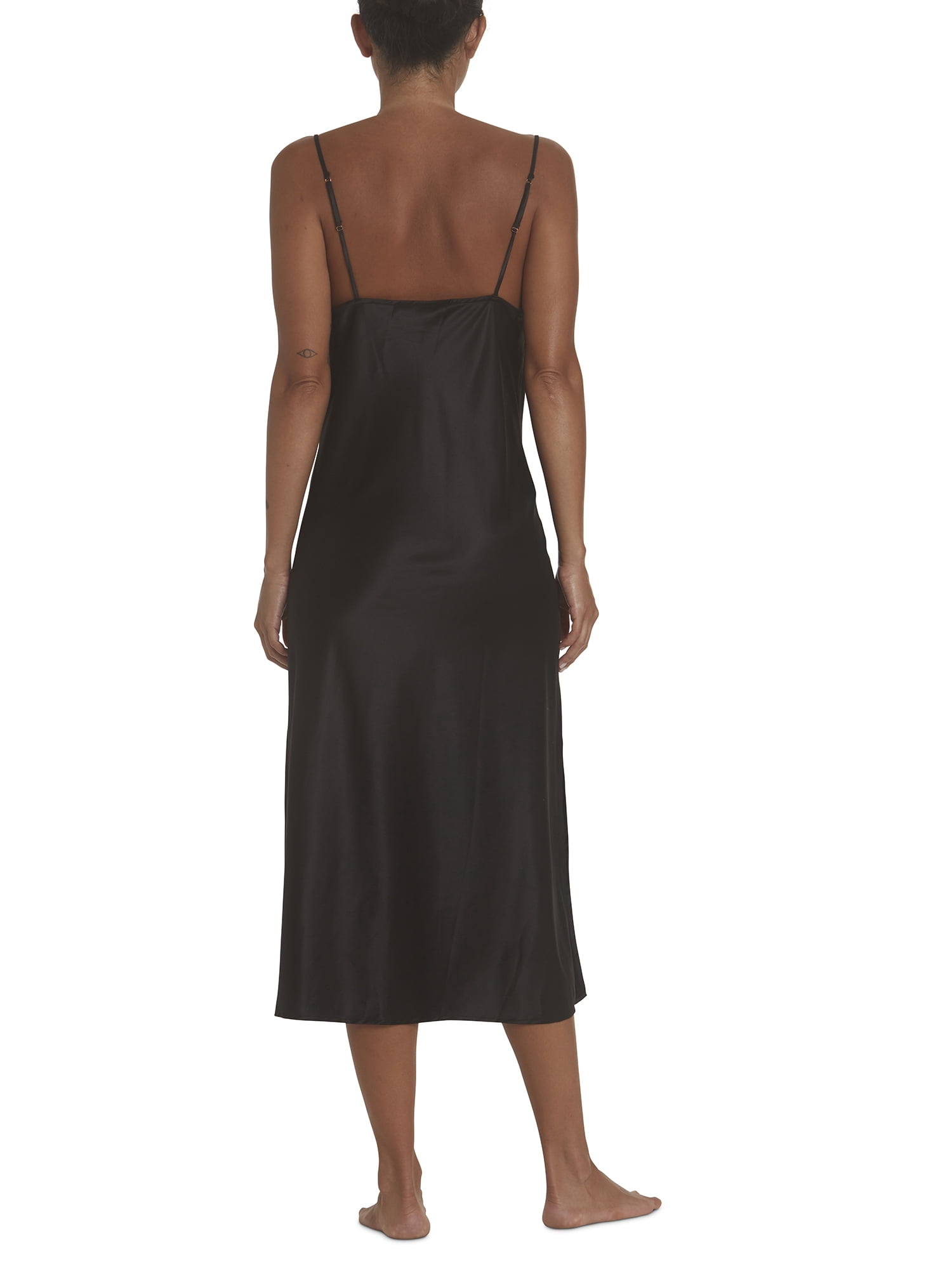 Secret Treasures Women's Satin Midi Slip Dress