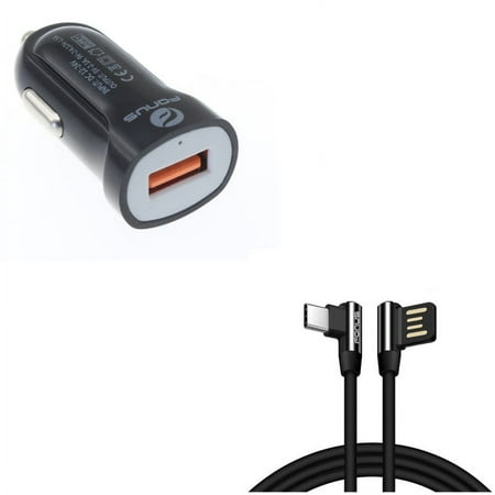 Fast USB Port 18W Car Charger w Charger Cord 10ft Type-C Angle USB Cable R8V for LG Q7 Plus  Google Nexus 5X  G8 ThinQ  G7 ThinQ  G Pad X II 10.1  Stylo 5 4 Plus - Microsoft Surface Go (10 ) price history on PriceWatchPro