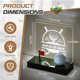 thumbnail image 2 of Expositor de pelota de golf Tioncy LED USB con base de madera de 15 x 6 x 2 cm, 2 of 7