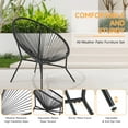thumbnail image 4 of Dovov Acapulco Chair Set of 4, Outdoor Seating Patio Chairs Modern Wicker Bistro Chairs All-Weather Papasan Chair for Balcony Garden Backyard Porch Deck, Black, 4 of 11